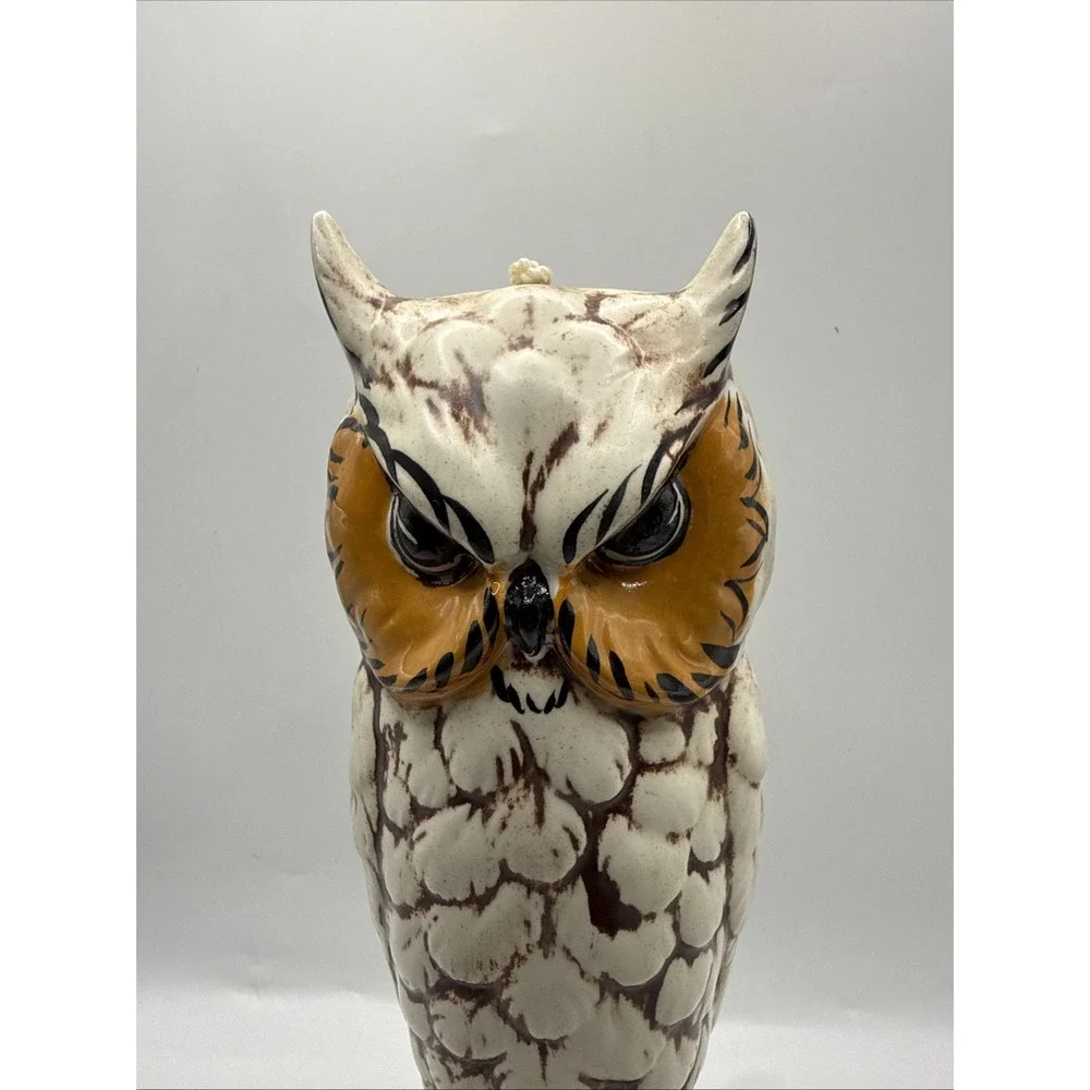 Vintage Owl Ceramic Wind Chime Bell Brown &Cream Owl 9